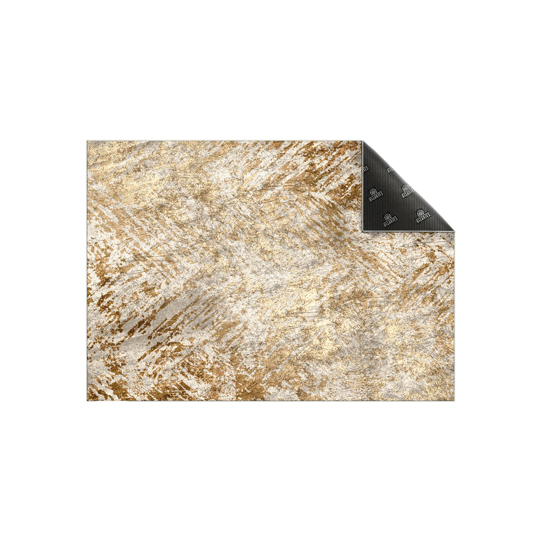 Copper Gold Abstract Pattern Centerpiece (Rug)