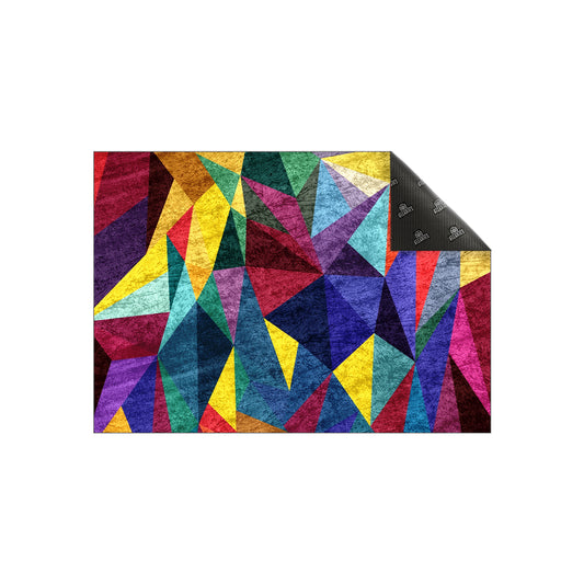 Colorful Triangle Geometric Centerpiece (Rug)