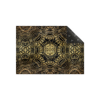 Thumbnail for Gold Geometric with Black Centerpiece (Rug) (CLEARANCE SALE)