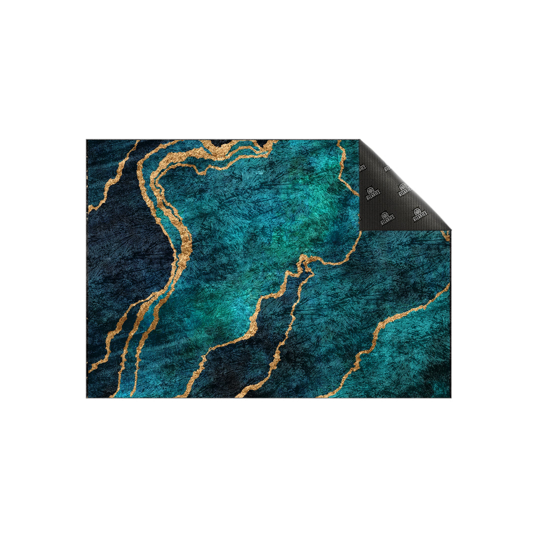 Sea Green Abstract Centerpiece (Rug)