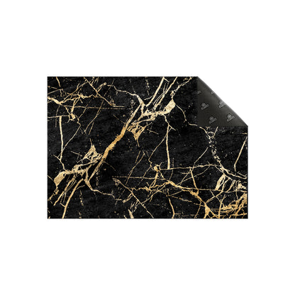 Black Shades of Gold Abstract Centerpiece (Rug)