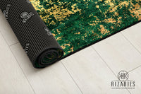 Thumbnail for Green Gold Abstract Pattern Centerpiece (Rug) (CLEARANCE SALE)