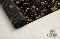 Thumbnail for Black Gold Abstract Pattern Centerpiece (Rug) (CLEARANCE SALE)