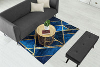 Thumbnail for Blue Geometric Centerpiece (Rug)