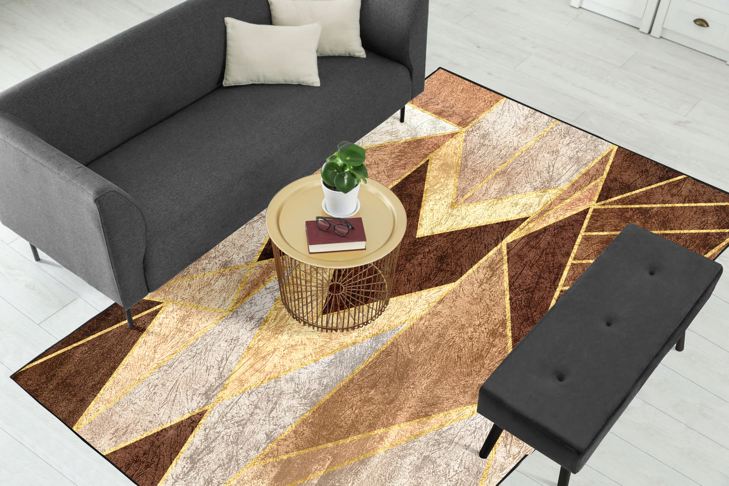 Copper Geometric Centerpiece (Rug)