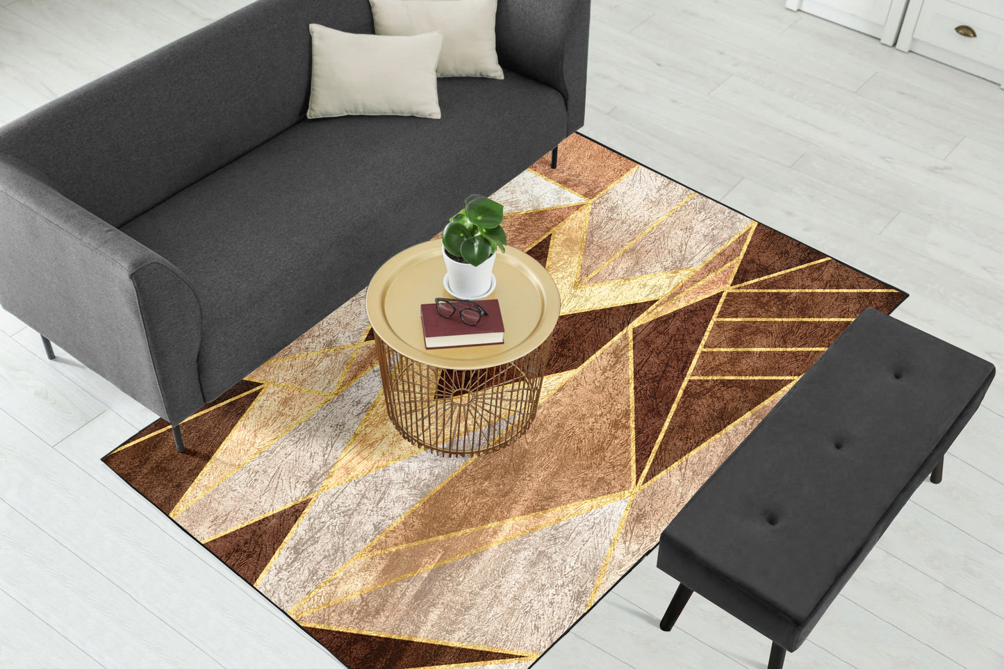 Copper Geometric Centerpiece (Rug)