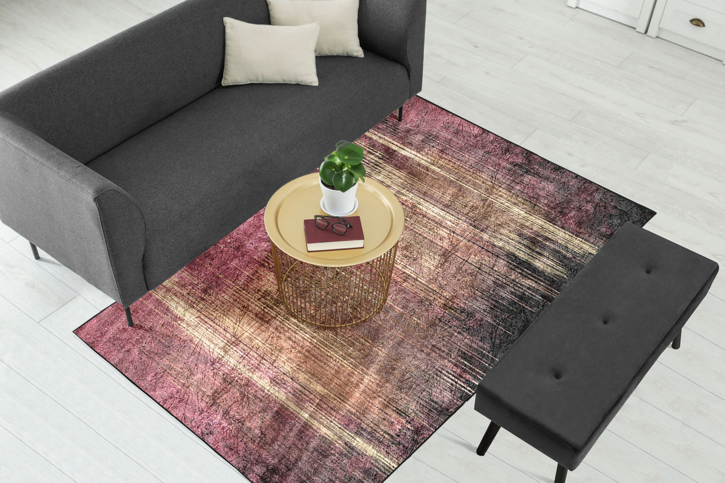 Pink Lines Centerpiece (Rug)