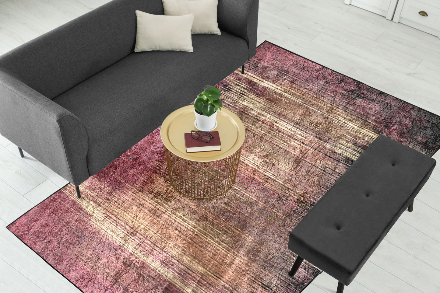 Pink Lines Centerpiece (Rug)