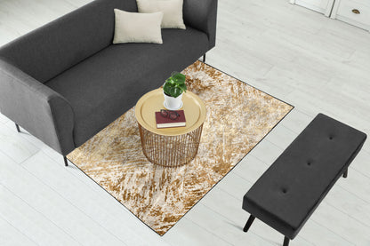 Copper Gold Abstract Pattern Centerpiece (Rug)