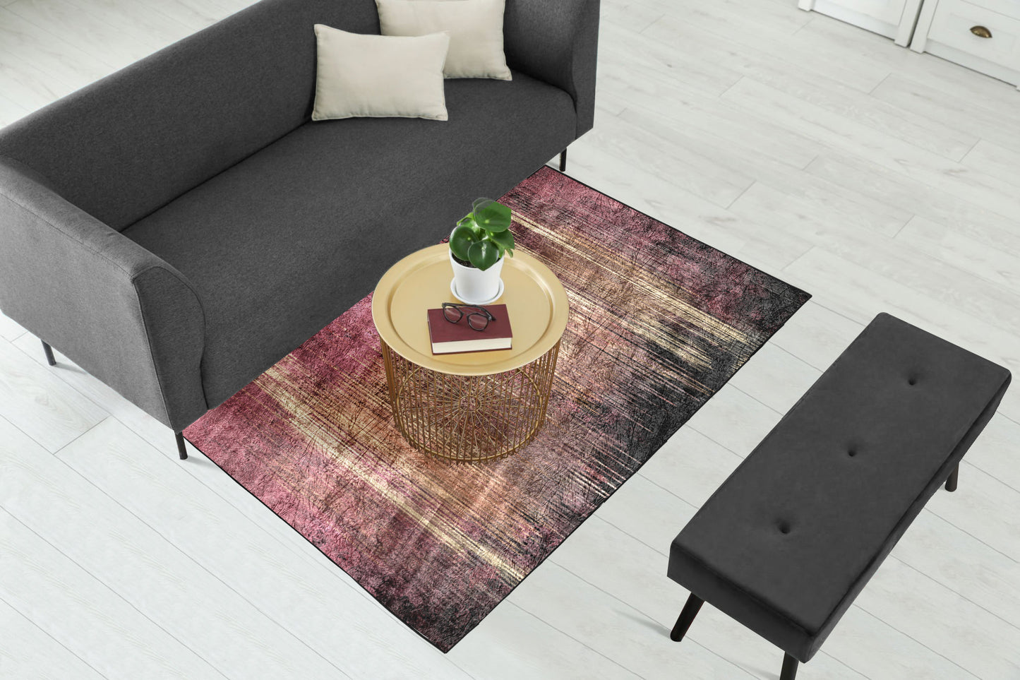Pink Lines Centerpiece (Rug)