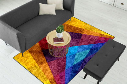 Colorful Rainbow Geometric Centerpiece (Rug)