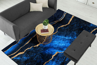 New Blue Gold Centerpiece (Rug)