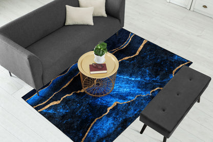 New Blue Gold Centerpiece (Rug)