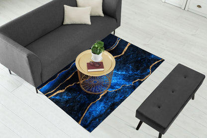 New Blue Gold Centerpiece (Rug)