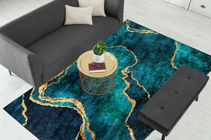 Sea Green Abstract Centerpiece (Rug)