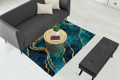 Sea Green Abstract Centerpiece (Rug)