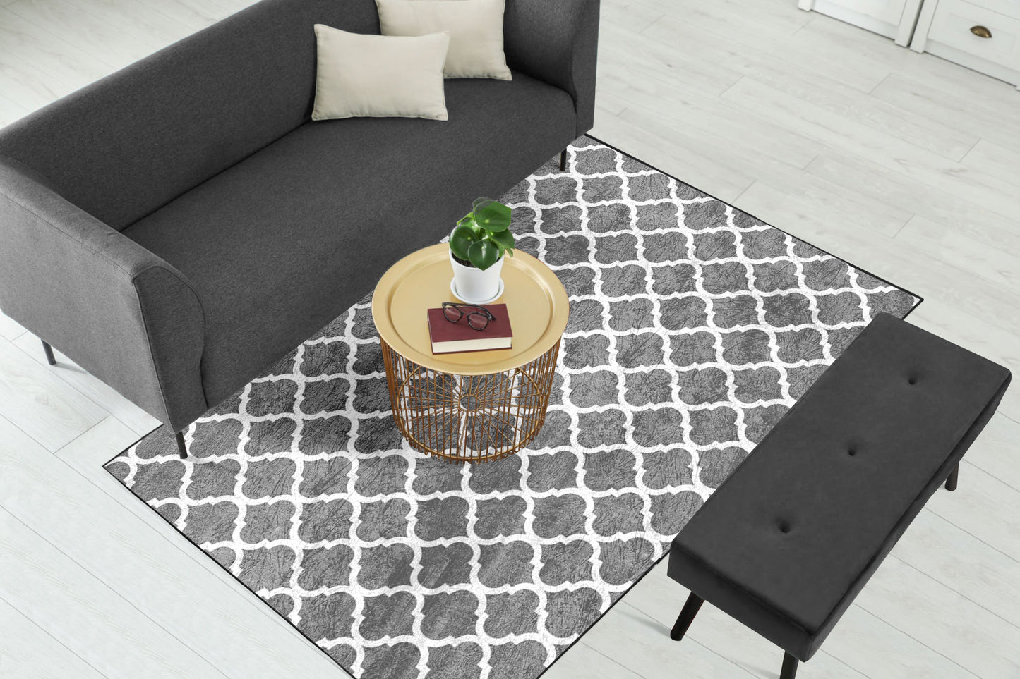 Grey Moroccan Centerpiece (Rug)