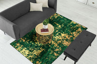 Thumbnail for Green Gold Abstract Pattern Centerpiece (Rug) (CLEARANCE SALE)