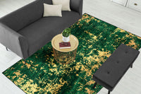 Thumbnail for Green Gold Abstract Pattern Centerpiece (Rug) (CLEARANCE SALE)
