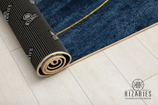 Navy Wavy Centerpiece (Rug)