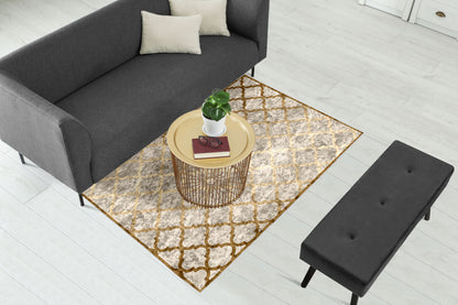 Copper Gold Quatrefoil Centerpiece (Rug)