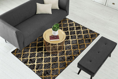 Grey Quatrefoil Centerpiece (Rug)