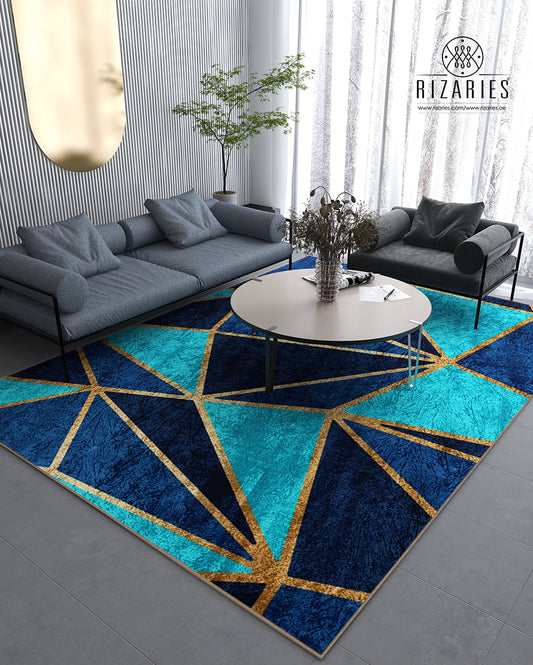 Teal Metallic Centerpiece (Rug)