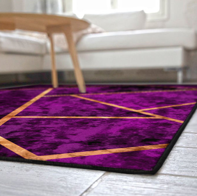 Purple Geometric Centerpiece (Rug)