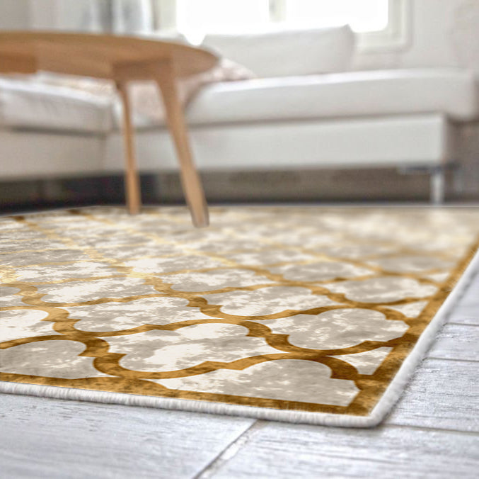 Copper Gold Quatrefoil Centerpiece (Rug)