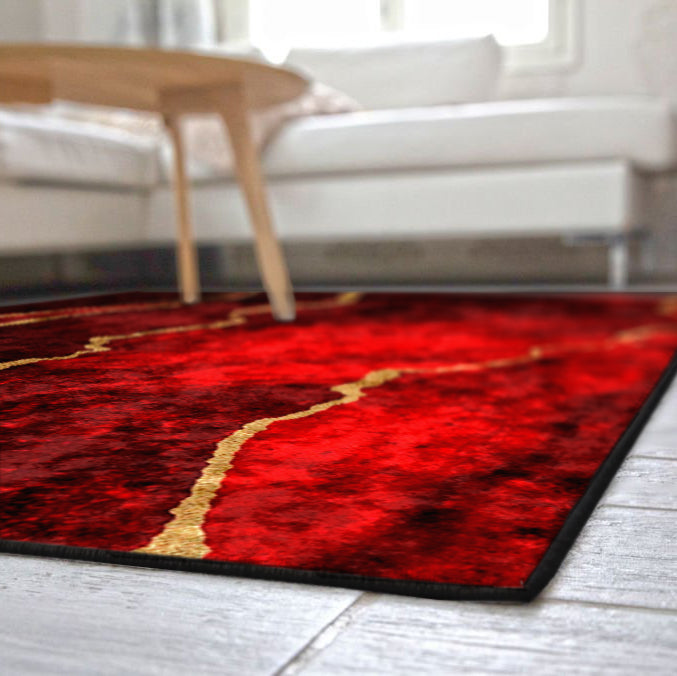 Maroon Abstract Centerpiece (Rug)