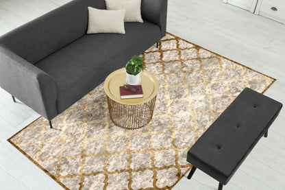 Copper Gold Quatrefoil Centerpiece (Rug)