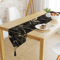 Thumbnail for Black Gold Abstract Table Runner