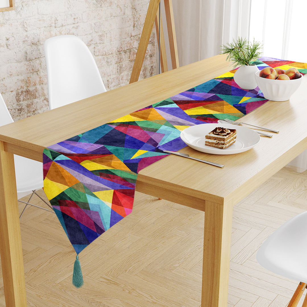 Colorful Abstract Geo Table Runner