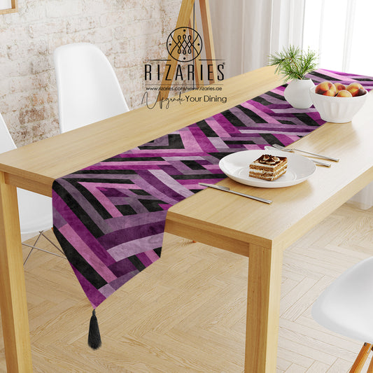 Purple LInes Table Runner