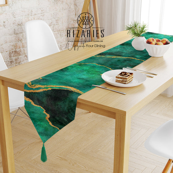 Green Abstract Table Runner (CLEARANCE SALE)