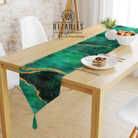 Thumbnail for Green Abstract Table Runner