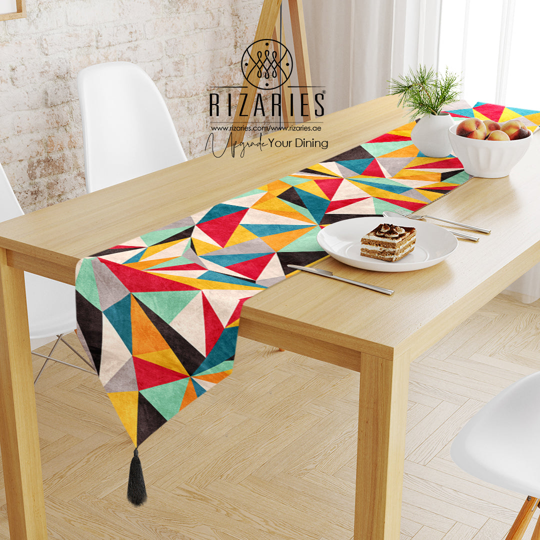 Colorful Geometric Table Runner