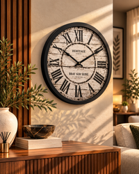Vintage Rustic Roman Numeral Wall Clock 18 Inch