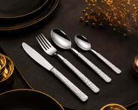 Rough Handle Full Silver Cutlery Set