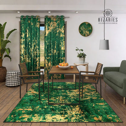 Green Gold Pattern Home Set