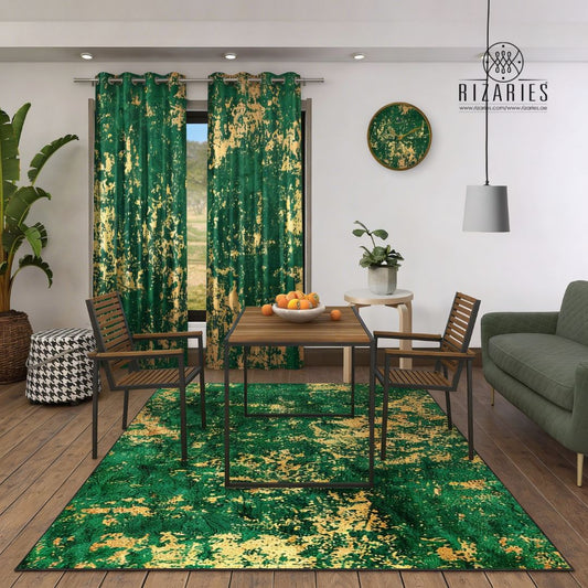 Green Gold Pattern Home Set