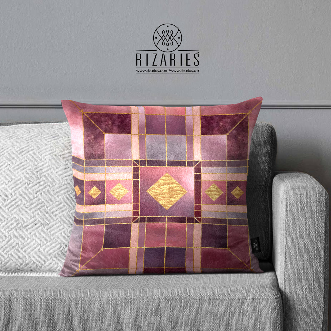 SuperSoft Stained Glass Geometric Throw Cushion