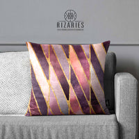 Thumbnail for SuperSoft Stained Glass Abstract Throw Cushion