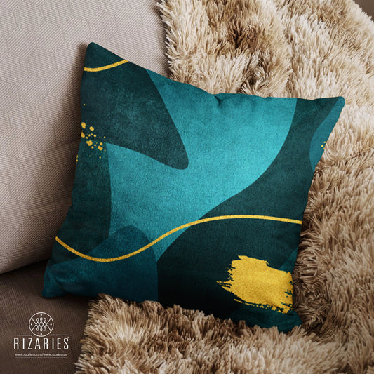 SuperSoft Sea Green with Gold Abstract
