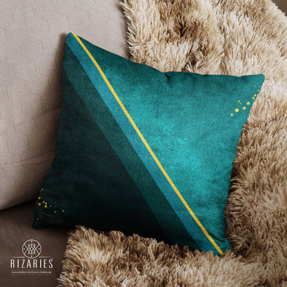 SuperSoft Sea Green Lines Throw Pillow