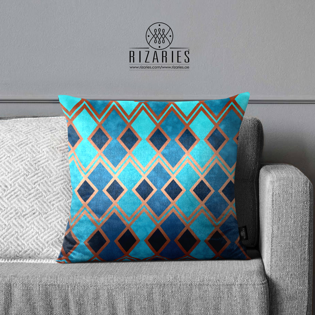 SuperSoft Turquoise & Gold Geometric