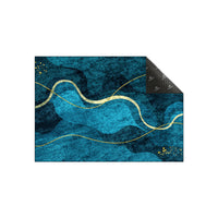 Thumbnail for Sea Green Teal Wavy Centerpiece (Rug)