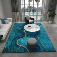 Thumbnail for Sea Green Teal Wavy Centerpiece (Rug)