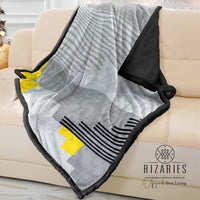 Thumbnail for Soft Black Lines Sofa Blanket Throw