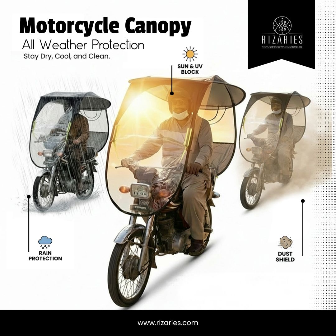 All Weather Bike Open Canopy - Protects from RAIN, UV SUNLIGHT & Dust
